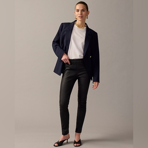 NEW Leather J Crew Collection Leggings in Black Size 00 XXS $495 Retail Sold Out - Picture 10 of 13
